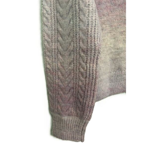 NWT Design History Ombre Cable Knit Long Sleeve V-neck Collar Sweater-Girls M - Picture 5 of 14